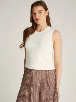 Damen Tommy Hilfiger Slim Fit Pullunder mit hohem Wollanteil