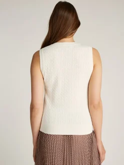 Damen Tommy Hilfiger Slim Fit Pullunder mit hohem Wollanteil
