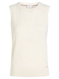Damen Tommy Hilfiger Slim Fit Pullunder mit hohem Wollanteil