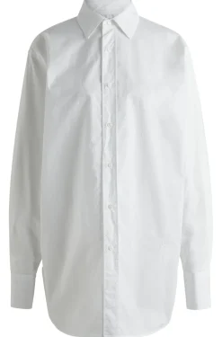 Damen Boss Slim-Fit Bluse aus Baumwolle mit Double-B-Monogramm