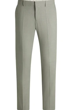Herren Boss Slim-Fit Business-Hose aus einem gemusterten Schurwoll-Mix