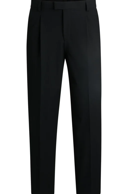 Herren Hugo Red Slim-Fit Hose aus Seersucker