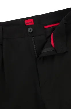 Herren Hugo Red Slim-Fit Hose aus Stretch-Gabardine