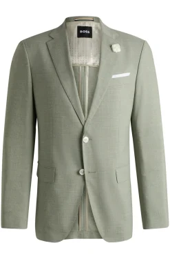 Herren Boss Slim-Fit Sakko aus einem gemusterten Woll-Mix