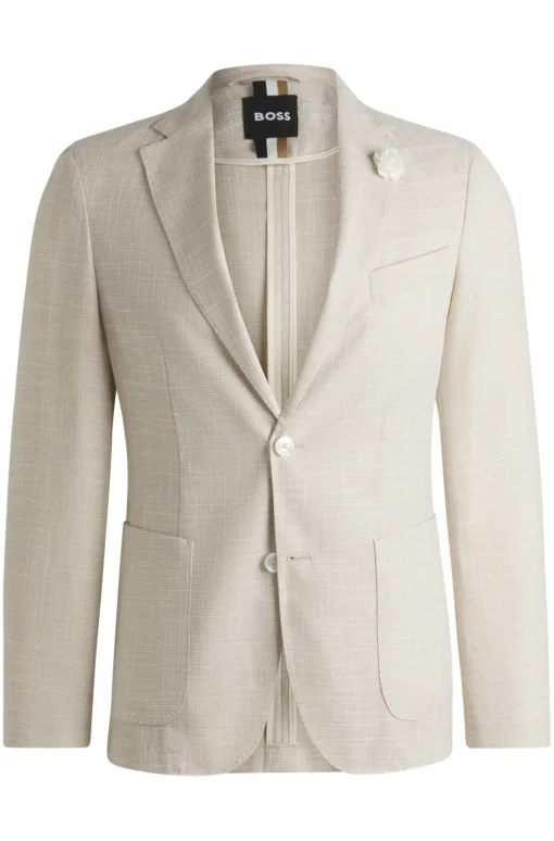 Herren Boss Slim-Fit Sakko aus fein gemustertem Gewebe