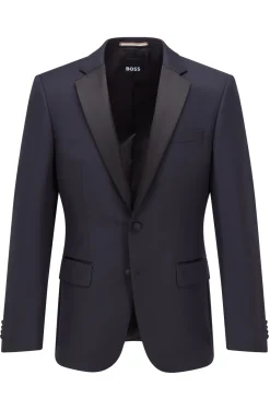 Herren Boss SLIM-FIT SMOKING-JACKETT AUS SCHURWOLL-SERGE