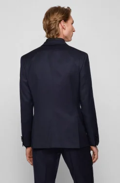 Herren Boss SLIM-FIT SMOKING-JACKETT AUS SCHURWOLL-SERGE