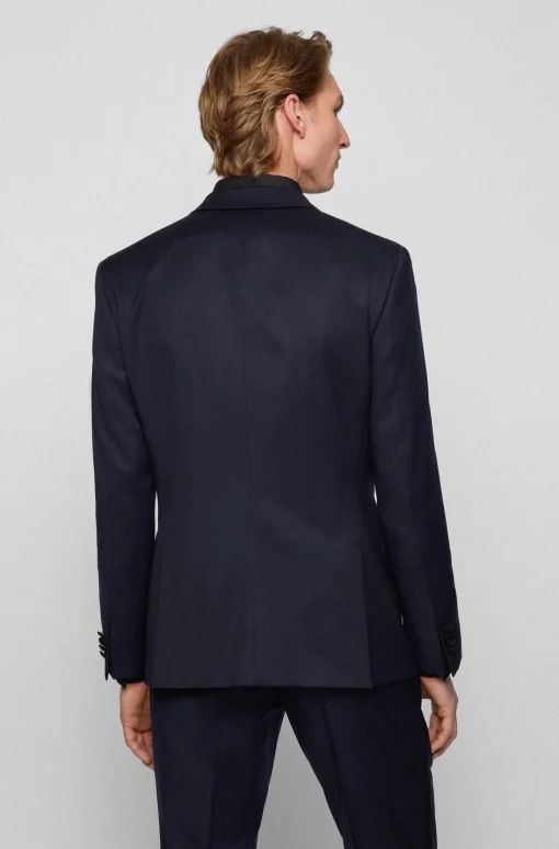 Herren Boss SLIM-FIT SMOKING-JACKETT AUS SCHURWOLL-SERGE