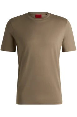 Herren Hugo Red Slim-Fit T-Shirt aus merzerisierter Baumwolle