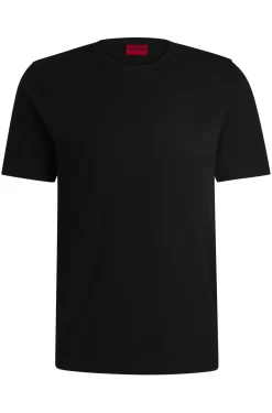 Herren Hugo Red Slim-Fit T-Shirt aus merzerisiertem elastischem Baumwoll-Piqué