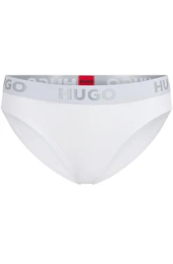 Damen Hugo Red SLIP AUS STRETCH-BAUMWOLLE MIT LOGO AM BUND BRIEF SPORTY