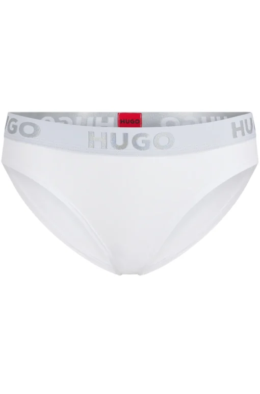 Damen Hugo Red SLIP AUS STRETCH-BAUMWOLLE MIT LOGO AM BUND BRIEF SPORTY
