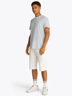 Herren Tommy Jeans Smart Casual gestreiftes T-Shirt