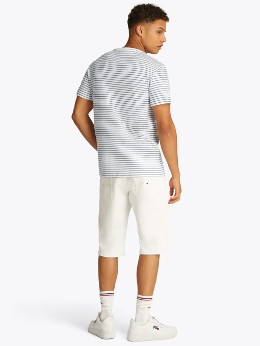Herren Tommy Jeans Smart Casual gestreiftes T-Shirt