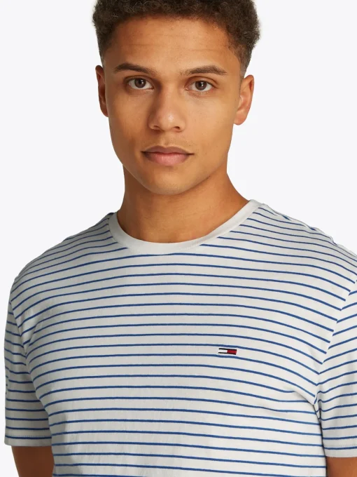 Herren Tommy Jeans Smart Casual gestreiftes T-Shirt