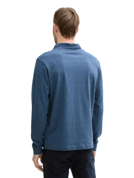 Herren Tom Tailor Snood Langarmshirt mit Brusttasche