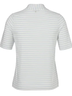 Damen Frapp Softes Baumwoll-Jersey-Shirt mit Kelchkragen