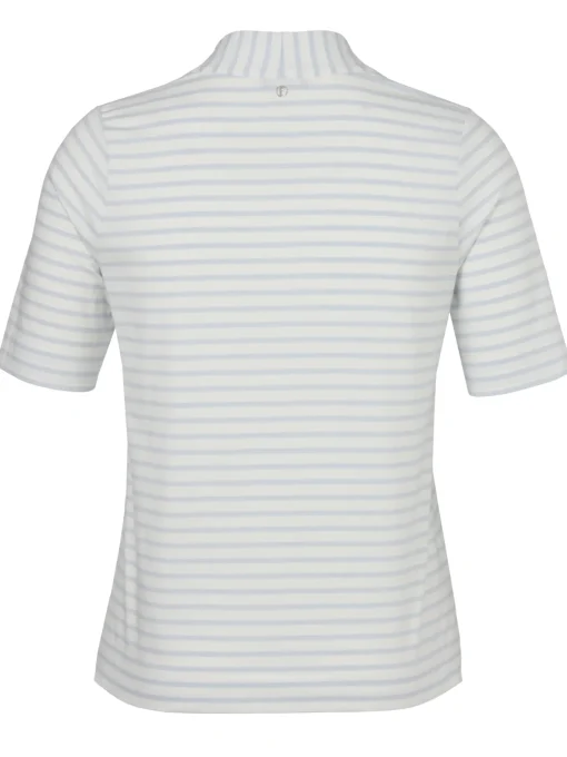 Damen Frapp Softes Baumwoll-Jersey-Shirt mit Kelchkragen