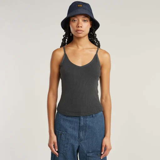Damen G-Star Spaghetti Strap Rib Top