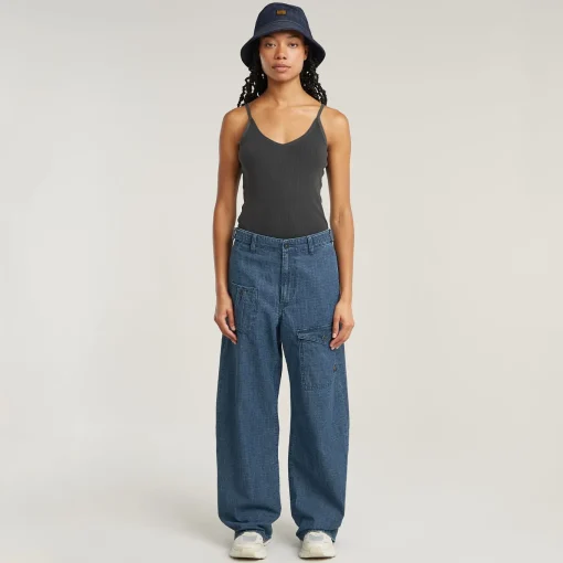 Damen G-Star Spaghetti Strap Rib Top