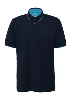 Herren s.Oliver Sportives Piqué-Poloshirt mit Kontrast-Details