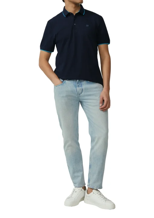 Herren s.Oliver Sportives Piqué-Poloshirt mit Kontrast-Details