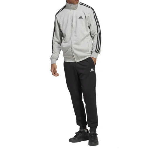 Herren Adidas Sportswear Basic 3-Streifen French Terry Trainingsanzug