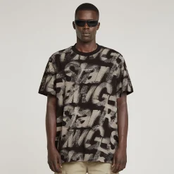 Herren G-Star Sprayed Letters Loose T-Shirt