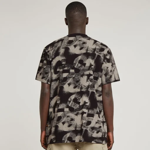 Herren G-Star Sprayed Letters Loose T-Shirt