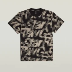 Herren G-Star Sprayed Letters Loose T-Shirt