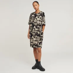 Damen G-Star Sprayed Letters Shirtkleid