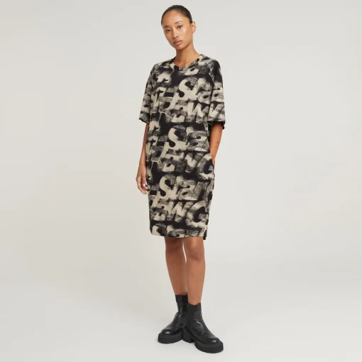 Damen G-Star Sprayed Letters Shirtkleid