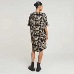 Damen G-Star Sprayed Letters Shirtkleid