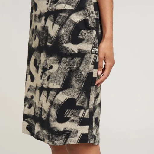 Damen G-Star Sprayed Letters Shirtkleid