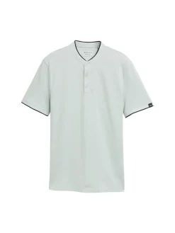 Herren Tom Tailor Denim Stehkragen Poloshirt