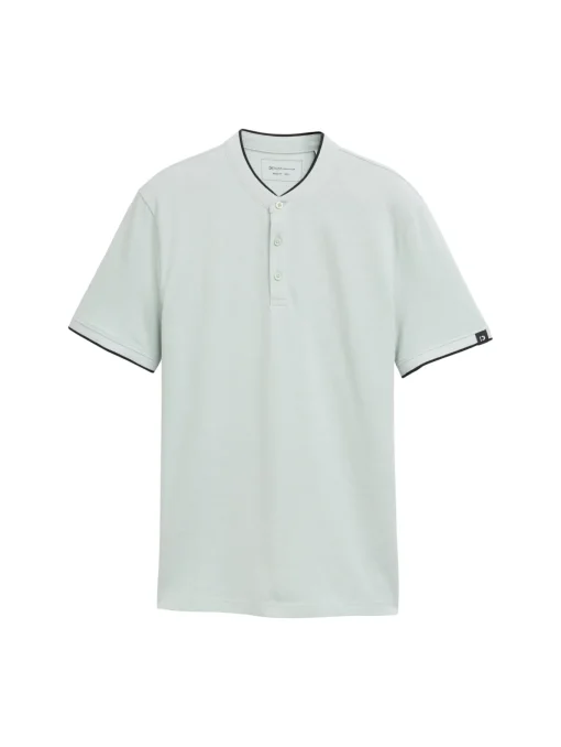 Herren Tom Tailor Denim Stehkragen Poloshirt
