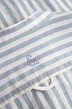 Herren Colours & Sons Stehkragenhemd in Leinen Optik