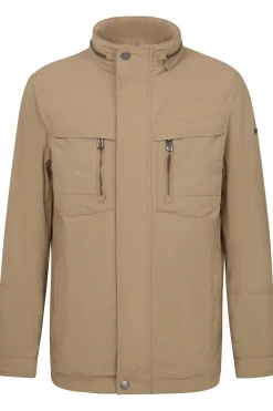 Herren Bugatti Stehkragenjacke mit einrollbarer Kapuze