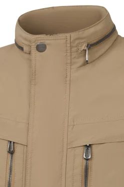 Herren Bugatti Stehkragenjacke mit einrollbarer Kapuze