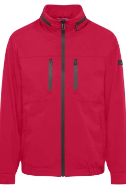 Herren Bugatti Stehkragenjacke mit einrollbarer Kapuze