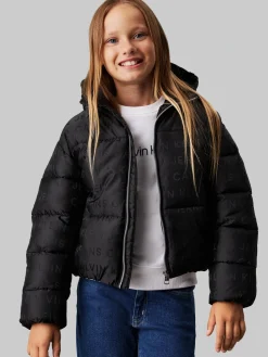 Kinder Calvin Klein Steppjacke mit Kapuze und Logo