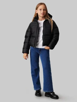 Kinder Calvin Klein Steppjacke mit Kapuze und Logo