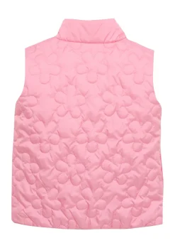 Kinder s.Oliver Steppweste mit Blümchen-Muster und Stehkragen