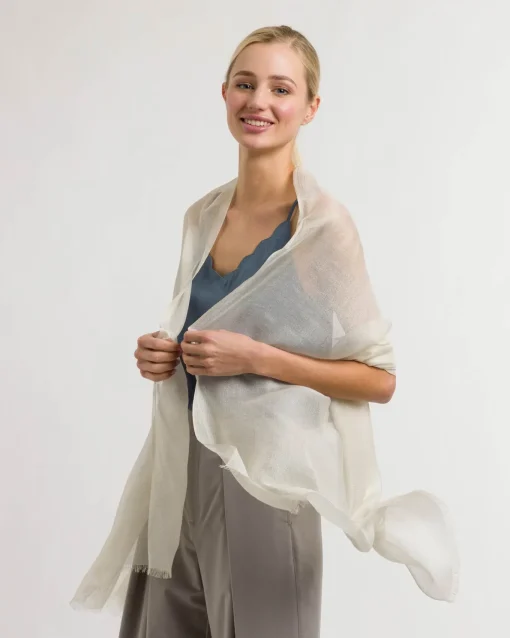 Damen Fraas Stola mit zartem Glitzer