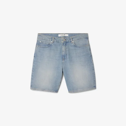 Herren Lacoste Straight Fit-Bermudashorts aus Denim