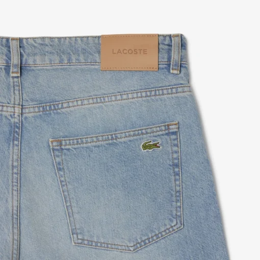 Herren Lacoste Straight Fit-Bermudashorts aus Denim