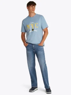 Herren Tommy Jeans Straight Leg Jeans mit Fade Effekt