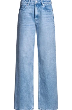 Damen Hugo Red Straight-Fit Jeans aus festem hellblauem Denim