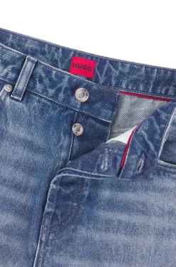 Damen Hugo Red Straight-Fit Wide Leg Jeans