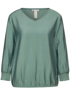 Damen Street One Damen Bluse mit Smock-Detail